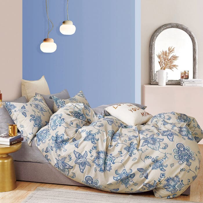Σετ πάπλωμα υπέρδιπλο Art 11108 Albatross 220x240 Εμπριμέ Beauty Home