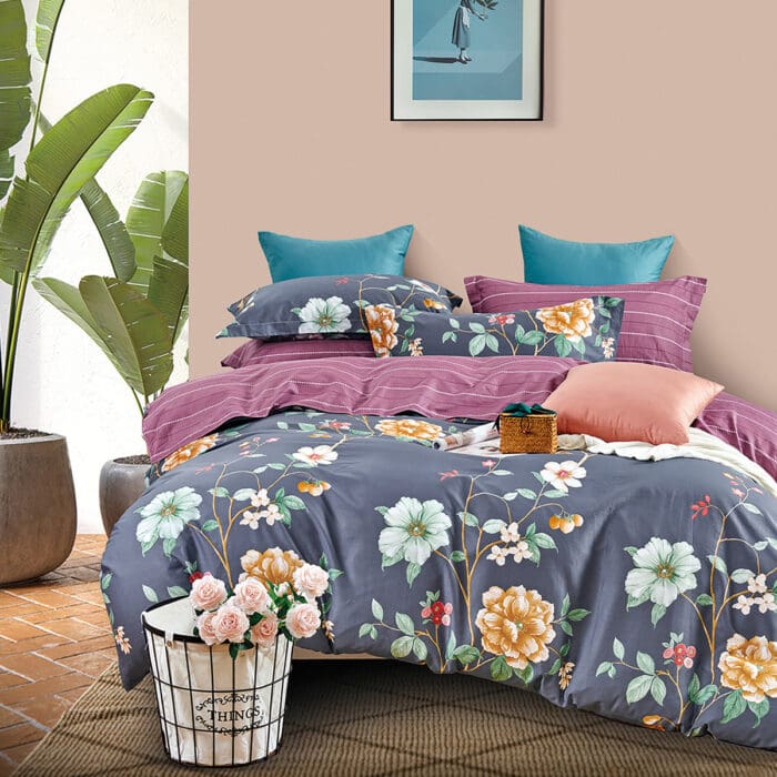 Σετ πάπλωμα υπέρδιπλο Art 11120 Peacock 220x240 Εμπριμέ Beauty Home
