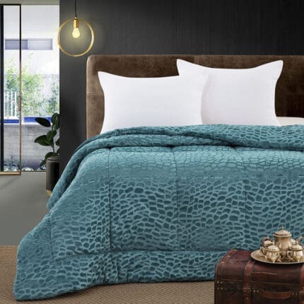 Κουβερτοπάπλωμα υπέρδιπλο Art 11527 220x240 Πετρόλ Beauty Home