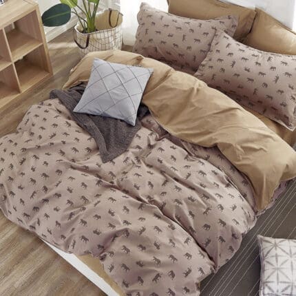 Σετ σεντόνια υπέρδιπλα με λάστιχο Art 12034 Mild 170x200+30 Εμπριμέ Beauty Home