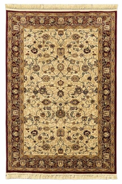 ΧΑΛΙ KLASSIK 1536A CREAM-CHERRY ΜΕ ΚΡΟΣΣΙ - 080X150  NewPlan