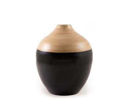ΒΑΖΟ BAMBOO "MAHONE" D22X26 - Μάυρο