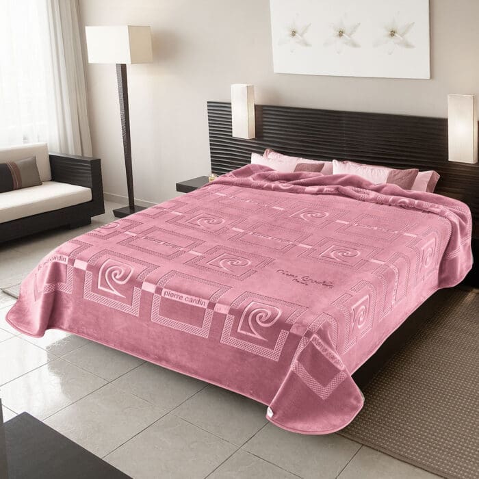 ΚΟΥΒΕΡΤΑ ΥΠΕΡΔΙΠΛΗ 220X240 PIERRE CARDIN NANCY 657  OPAL ROSE(64)