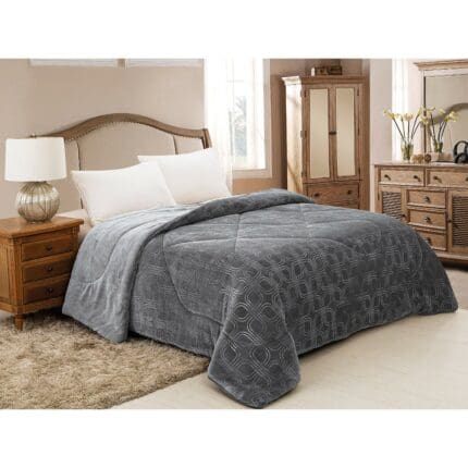 ΚΟΥΒΕΡΤΟΠΑΠΛΩΜΑ ΑΝΑΓΛΥΦΟ FLANNEL 220X240  (811) GREY