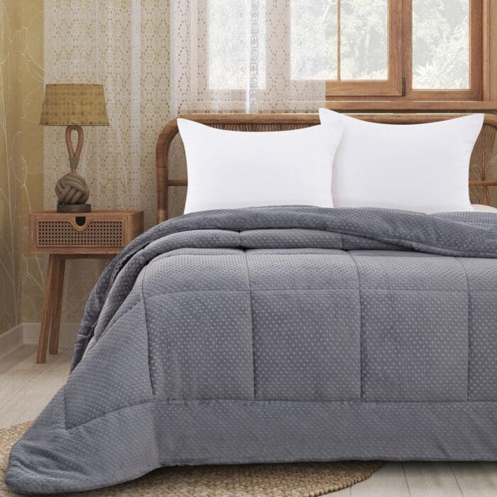ΚΟΥΒΕΡΤΟΠΑΠΛΩΜΑ ΑΝΑΓΛΥΦΟ FLANNEL 220X240  (839) GREY