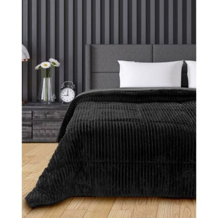 ΚΟΥΒΕΡΤΟΠΑΠΛΩΜΑ ΑΝΑΓΛΥΦΟ FLANNEL 160X220  (842) BLACK