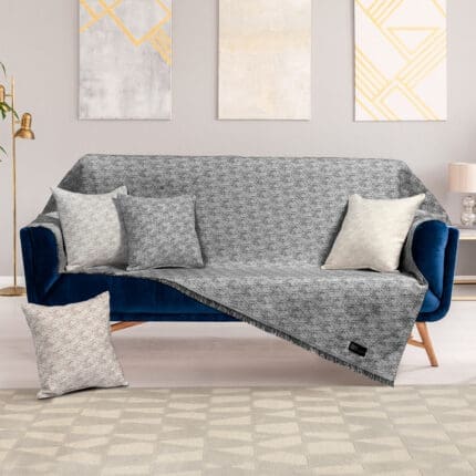 Ύφασμα από ριχτάρι Φ180 Art 8581 Γκρι Beauty Home