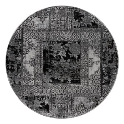 Ροτόντα 160x160 Prestige Art 9322 Grey Black - Γκρι Μαύρο Beauty Home
