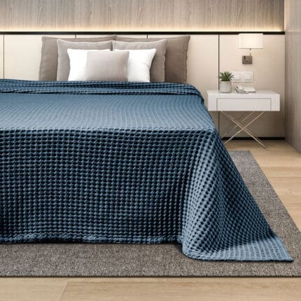 ΚΟΥΒΕΡΤΑ ΠΙΚΕ  ΥΠΕΡΔΙΠΛΗ 220X240 ADAM HOME  DARK BLUE