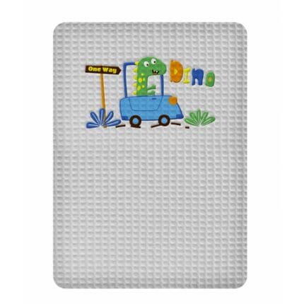 ΚΟΥΒΕΡΤΑ ΠΙΚΕ ΑΓΚΑΛΙΑΣ 80X110 ADAM HOME  DINOSAUROS GREY