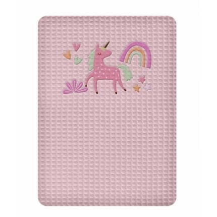 ΚΟΥΒΕΡΤΑ ΠΙΚΕ ΑΓΚΑΛΙΑΣ 80X110 ADAM HOME UNICORN PINK