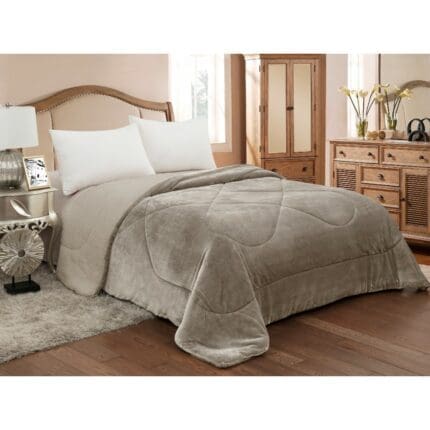 ΚΟΥΒΕΡΤΟΠΑΠΛΩΜΑ  FLANNEL/SHERPA 160X220  (809) TAUPE