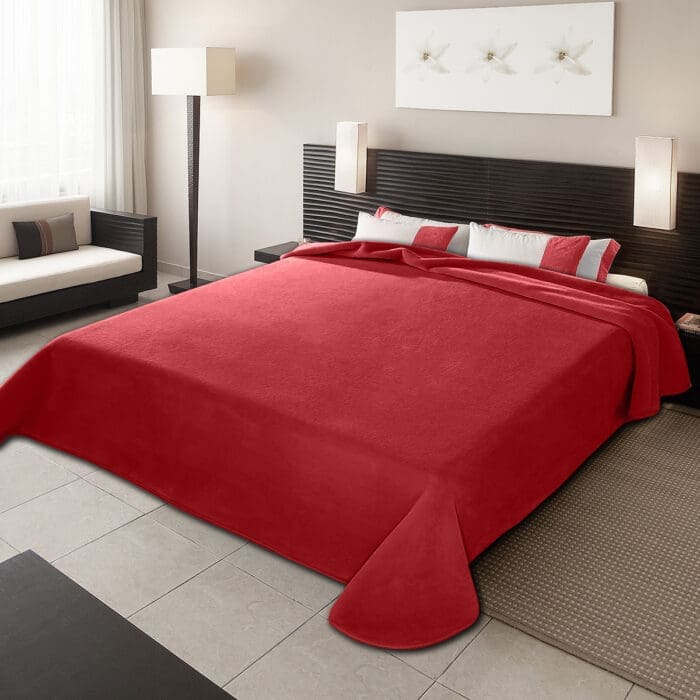 ΚΟΥΒΕΡΤΑ ΙΣΠΑΝΙΑΣ ΥΠΕΡΔΙΠΛΗ 220Χ240 BELPLA  STER PLAIN RED(34)
