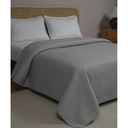 ΚΟΥΒΕΡΛΙ MICROFIBER PRE-WASHED ΥΠΕΡΔΙΠΛΟ 220X240 ADAM HOME DOT GREY