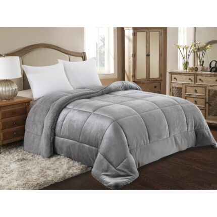 ΚΟΥΒΕΡΤΟΠΑΠΛΩΜΑ FLANNEL/SHERPA 220X240 (805) GREY
