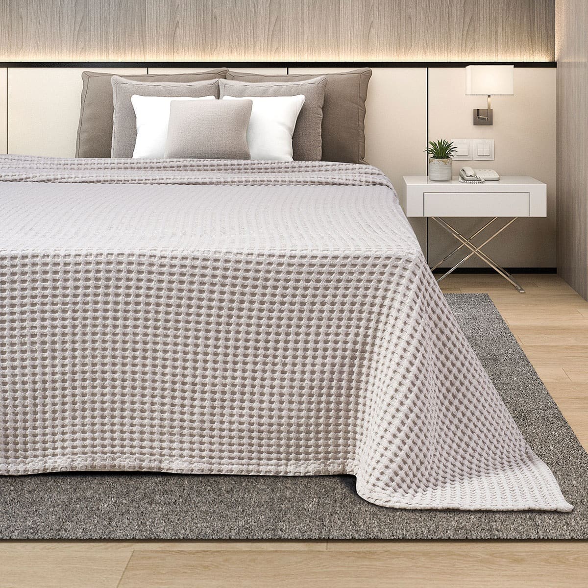 ΚΟΥΒΕΡΤΑ ΠΙΚΕ  ΥΠΕΡΔΙΠΛΗ 230X240 ADAM HOME CAPPUCCINO
