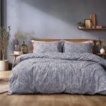 Beauty Home Σετ σεντόνια υπέρδιπλα Art 12212 Jasmine 100% Βαμβακοσατέν 300tc 240x270 Γκρι