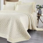 Beauty Home Σετ κουβερλί υπέρδιπλο Thalia Art 12504 230x250 Εκρού