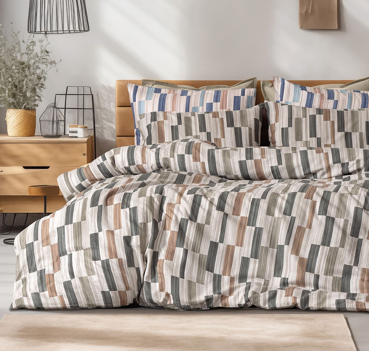 Beauty Home Σετ παπλωματοθήκη φανελένια μονή Pinot Art 12632 160x240 Μπεζ