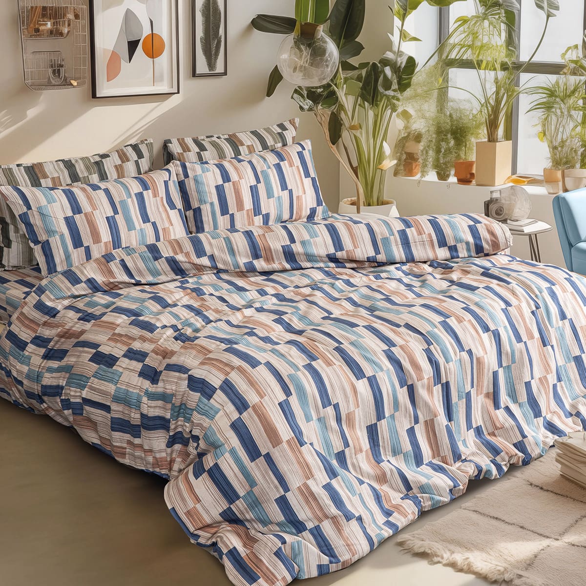 Beauty Home Σετ παπλωματοθήκη φανελένια μονή Candy Art 12633 160x240 Μπεζ