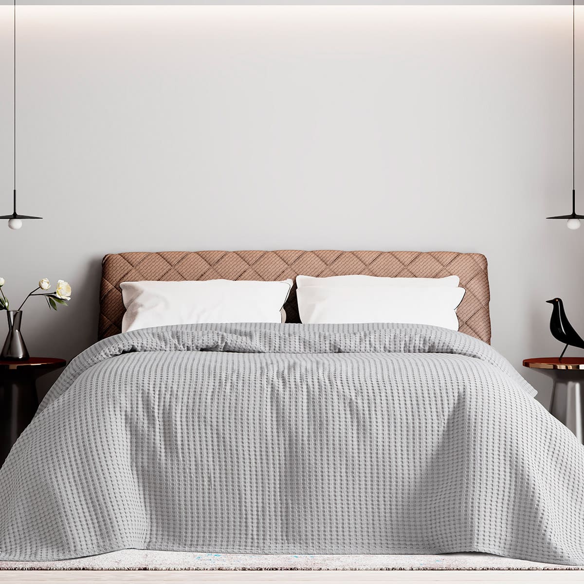 Beauty Home Πικέ υπέρδιπλη waffle Art 1990 Silver 230x240 Γκρι Beauty Home Πικέ υπέρδιπλη waffle Art 1990 Silver 230x240 Γκρι