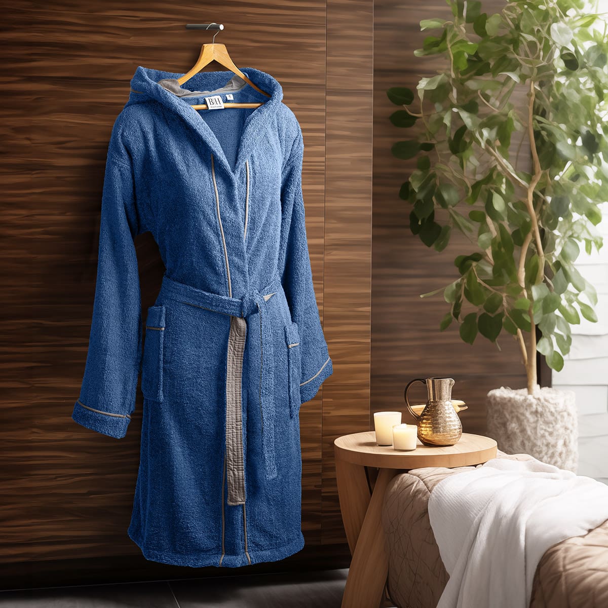 Beauty Home Μπουρνούζι με κουκούλα Art 3426 Μπλέ Beauty Home Μπουρνούζι με κουκούλα Art 3426 Μπλέ