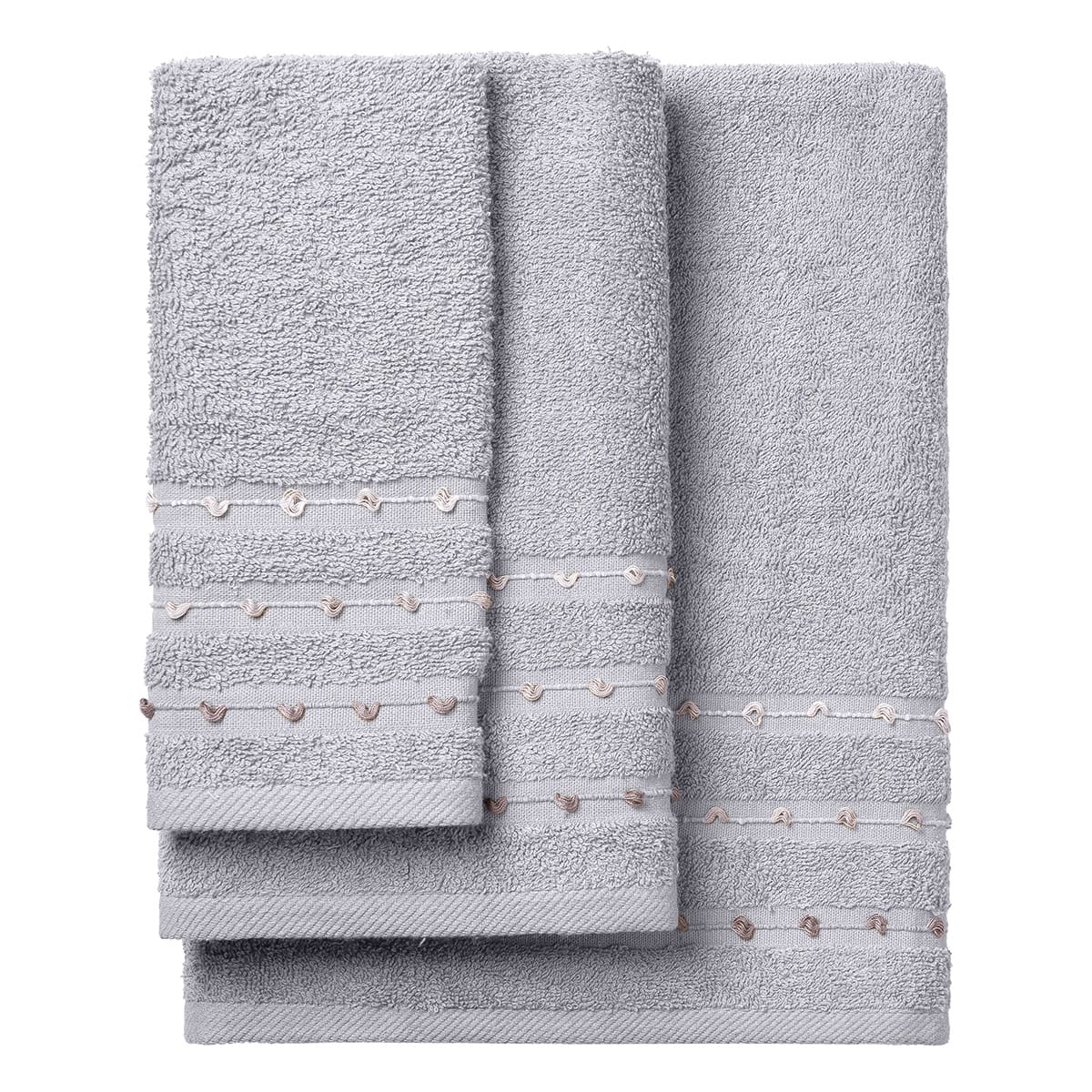 Beauty Home Σετ πετσέτες Art 3465 Σετ 3τμχ Γκρι