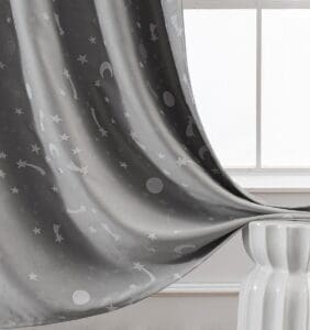 Beauty Home Κουρτίνα φωσφορίζουσα με 8 κρίκους Art 6140 140x260 Γκρι - Image 2