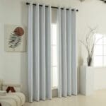 Beauty Home Κουρτίνα Full Blackout σκίασης με 8 κρίκους Soft Art 8391 Ice-Ecru 140x270 Πάγου - Image 2
