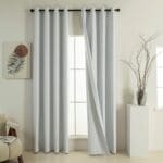 Beauty Home Κουρτίνα Full Blackout σκίασης με 8 κρίκους Soft Art 8391 Ice-Ecru 140x270 Πάγου - Image 6