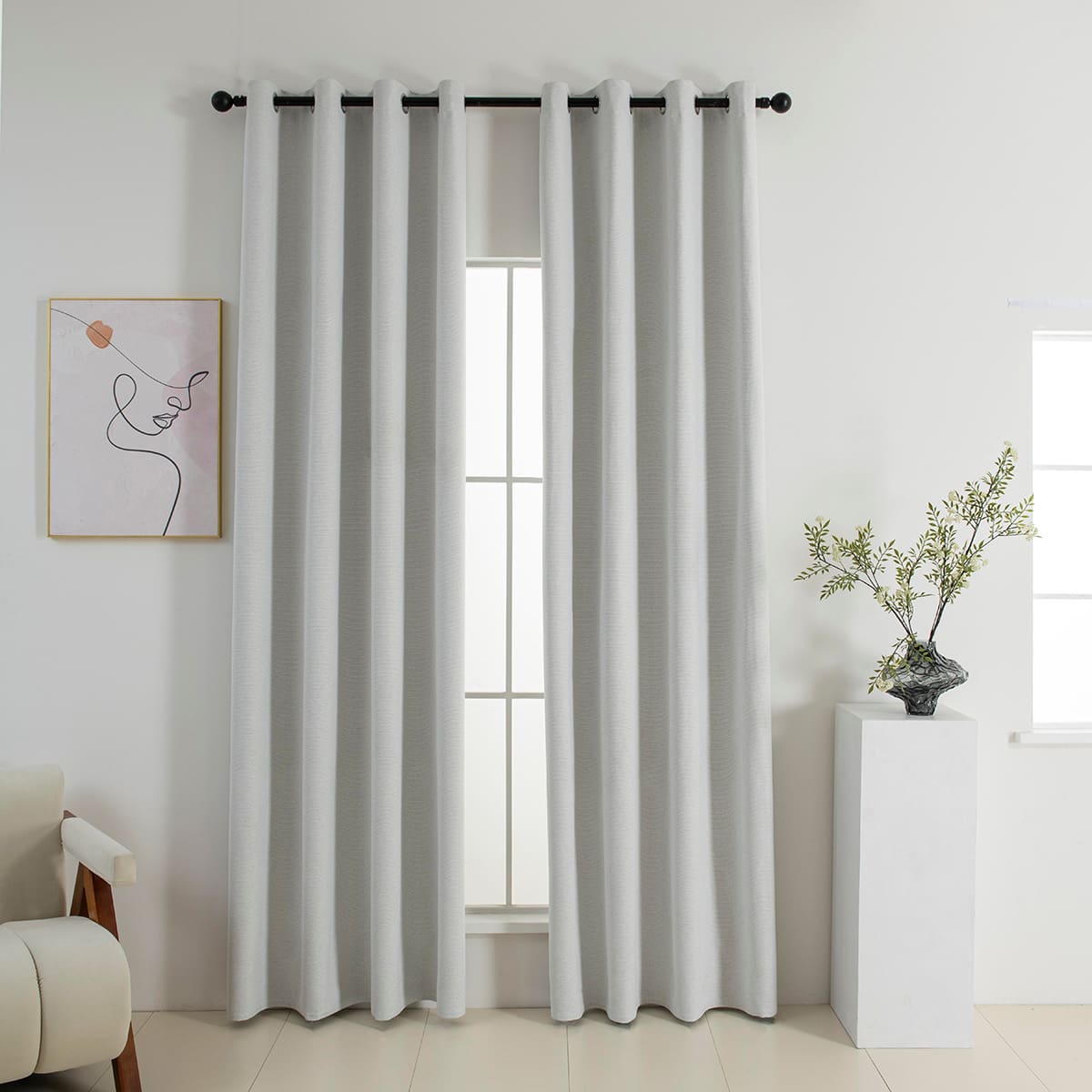 Beauty Home Κουρτίνα Full Blackout σκίασης με 8 κρίκους Elite Art 8392 Ice-No1 140x270 Πάγου