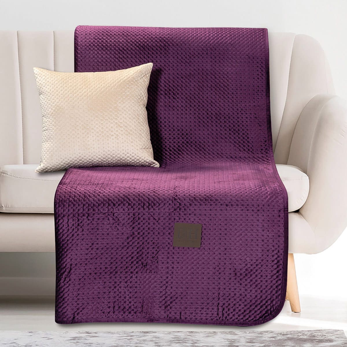 Beauty Home Μαξιλαροθήκη διακοσμητική Velvety 42x42 Art 8411 Μωβ