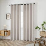 Beauty Home Κουρτίνα μεσαίας σκίασης με 8 μεταλλικούς κρίκους Effect Art 8443 140x270 Εκρού - Image 2
