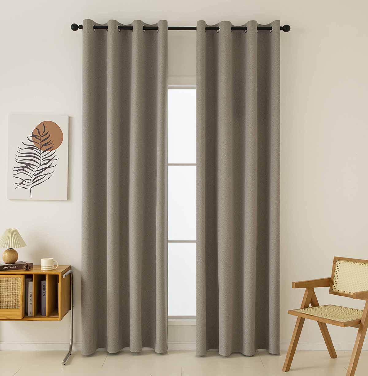 Beauty Home Ύφασμα κουρτίνας με το μέτρο Full Blackout σκίασης Total Art 8446 Φ280 Μπεζ