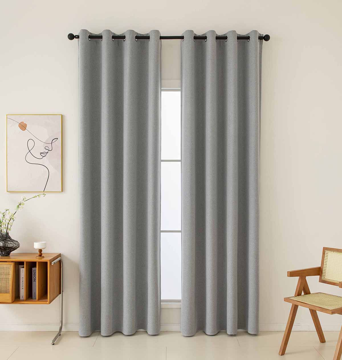 Beauty Home Ύφασμα κουρτίνας με το μέτρο Full Blackout σκίασης Total Art 8446 Φ280 Γκρι