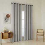 Beauty Home Ύφασμα κουρτίνας με το μέτρο Full Blackout σκίασης Total Art 8446 Φ280 Ασημί - Image 3