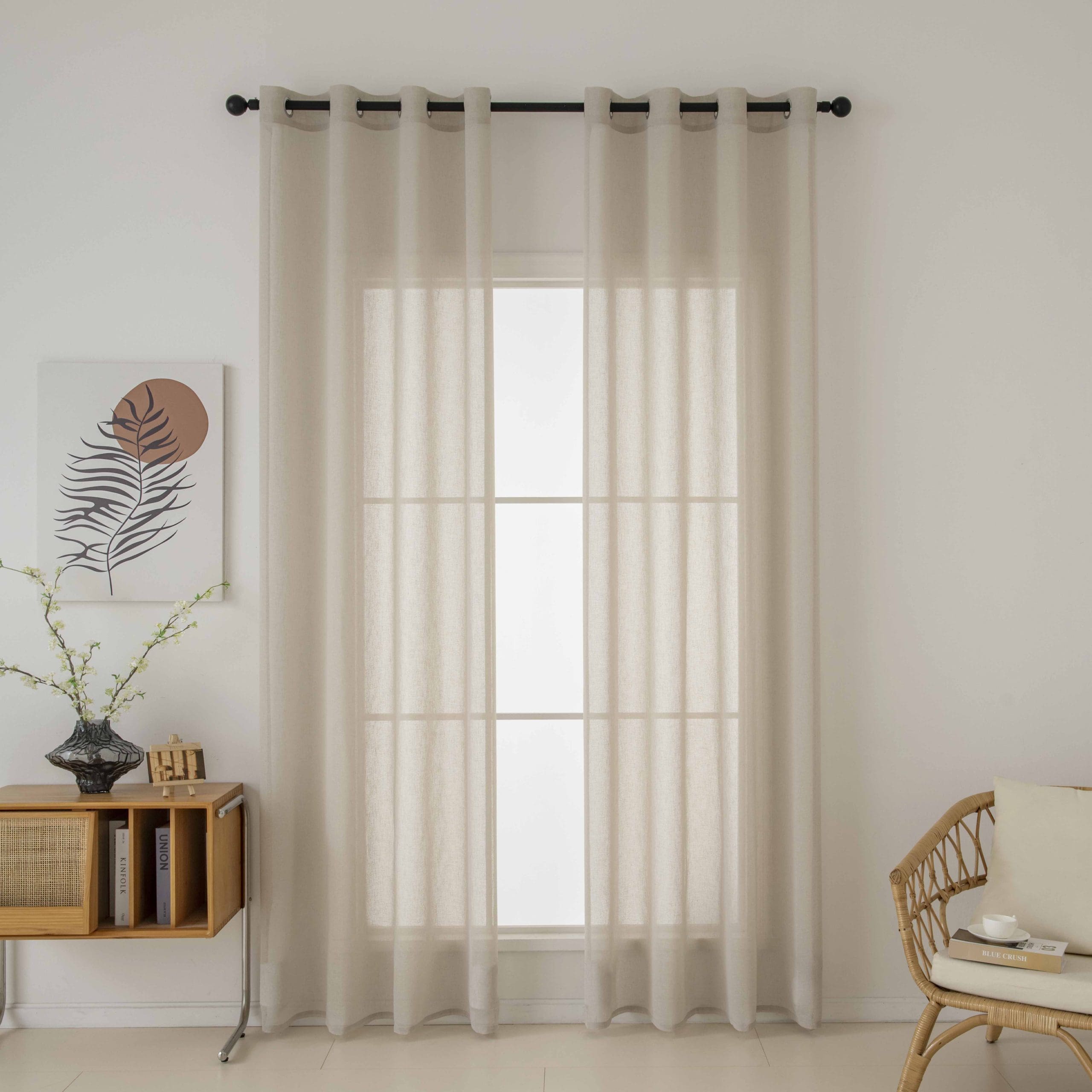 Beauty Home Κουρτίνα γάζα μονόχρωμη με 8 μεταλλικούς κρίκους Fit Art 8447 140x270 Μπεζ Beauty Home Κουρτίνα γάζα μονόχρωμη με 8 μεταλλικούς κρίκους Fit Art 8447 140x270 Μπεζ