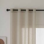 Beauty Home Κουρτίνα γάζα μονόχρωμη με 8 μεταλλικούς κρίκους Fit Art 8447 140x270 Μπεζ - Image 5