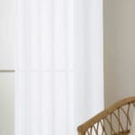 Beauty Home Κουρτίνα γάζα μονόχρωμη με 8 μεταλλικούς κρίκους Fit Art 8447 140x270 Λευκό - Image 4