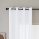 Beauty Home Κουρτίνα γάζα μονόχρωμη με 8 μεταλλικούς κρίκους Fit Art 8447 140x270 Λευκό - Image 5