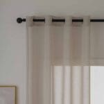 Beauty Home Κουρτίνα γάζα μονόχρωμη με 8 μεταλλικούς κρίκους Sharp Art 8448 140x270 Άμμου - Image 5