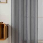 Beauty Home Ύφασμα κουρτίνας με το μέτρο γάζα Sharp Art 8448 Φ300 Άνθρακί - Image 2