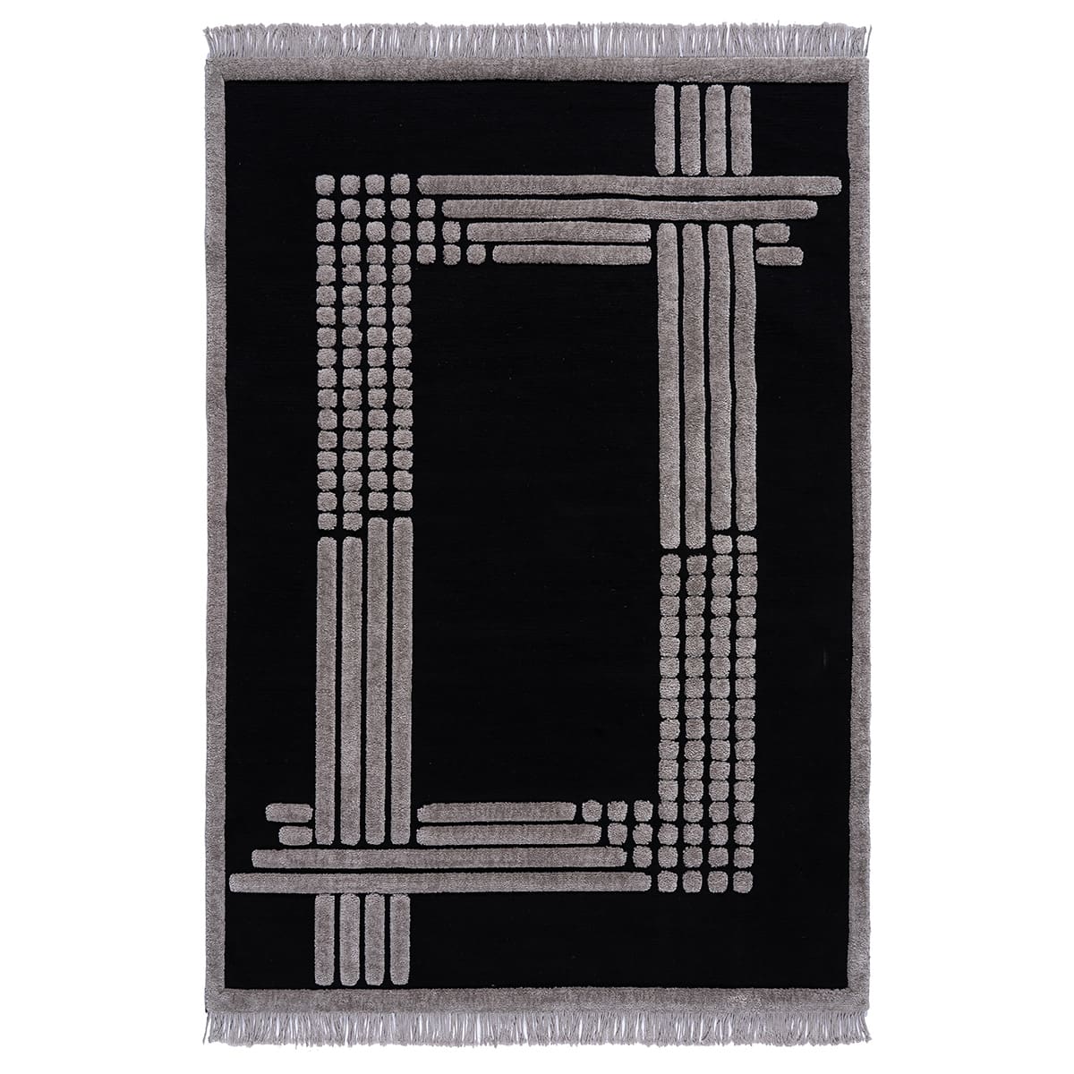 Beauty Home Χαλί Noir Art 9437 200x290 Black Μαύρο