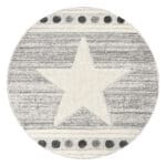 Beauty Home Ροτόντα Loop 133x133 Art 9559 Grey White Γκρι Λευκό