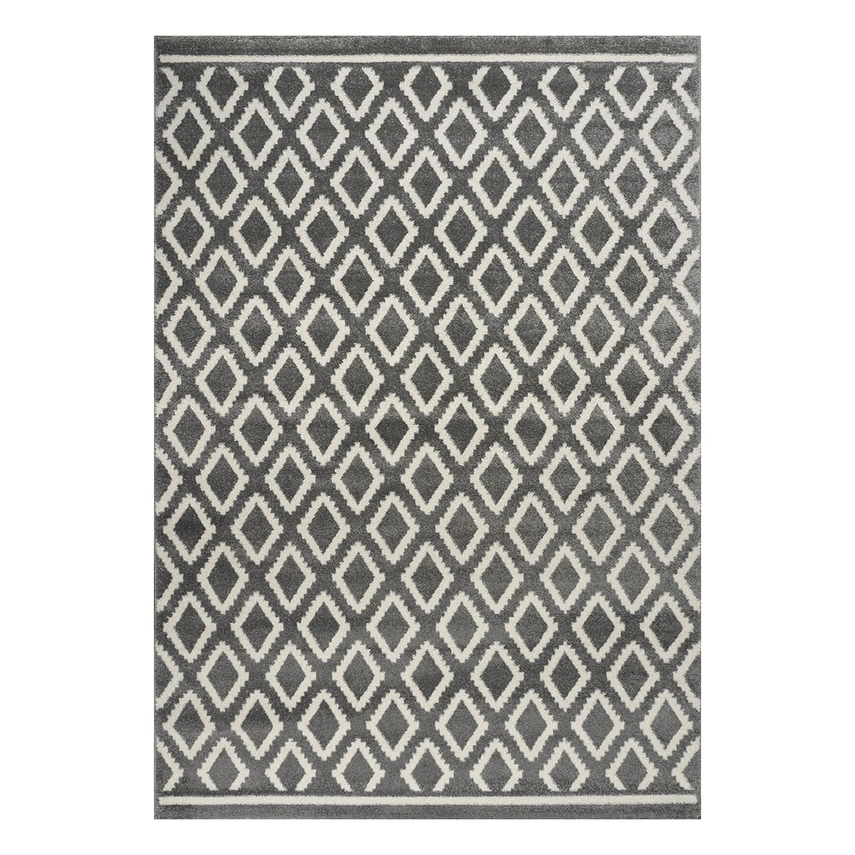 Beauty Home Πατάκι Vibe Art 9576 67x150 Grey White Γκρι Λευκό
