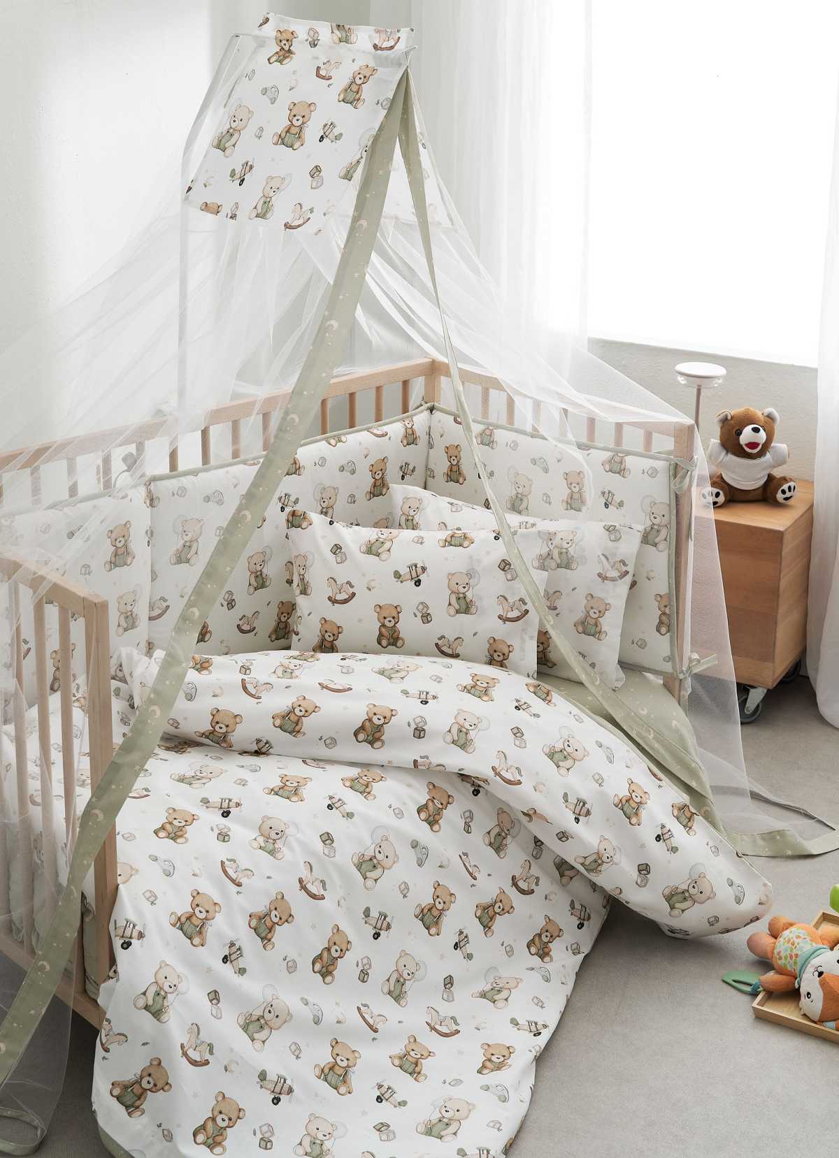 TEDDY ΠΑΠΛΩΜΑ ΠΑΙΔΙΚΟ ΜΕ ΡΕΛΙ 110Χ150