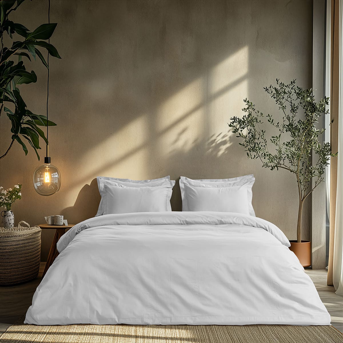 Beauty Home Ζεύγος μαξιλαροθήκες μονόχρωμες Art 1700 Harmony 52x73 Λευκό