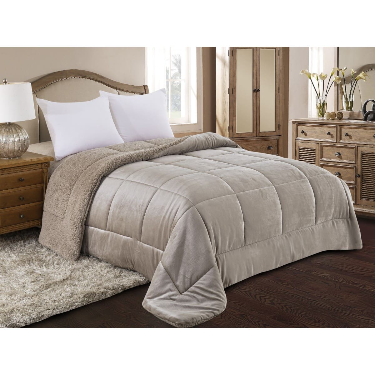 ΚΟΥΒΕΡΤΟΠΑΠΛΩΜΑ KING SIZE 240X260 ADAM HOME (805) TAUPE