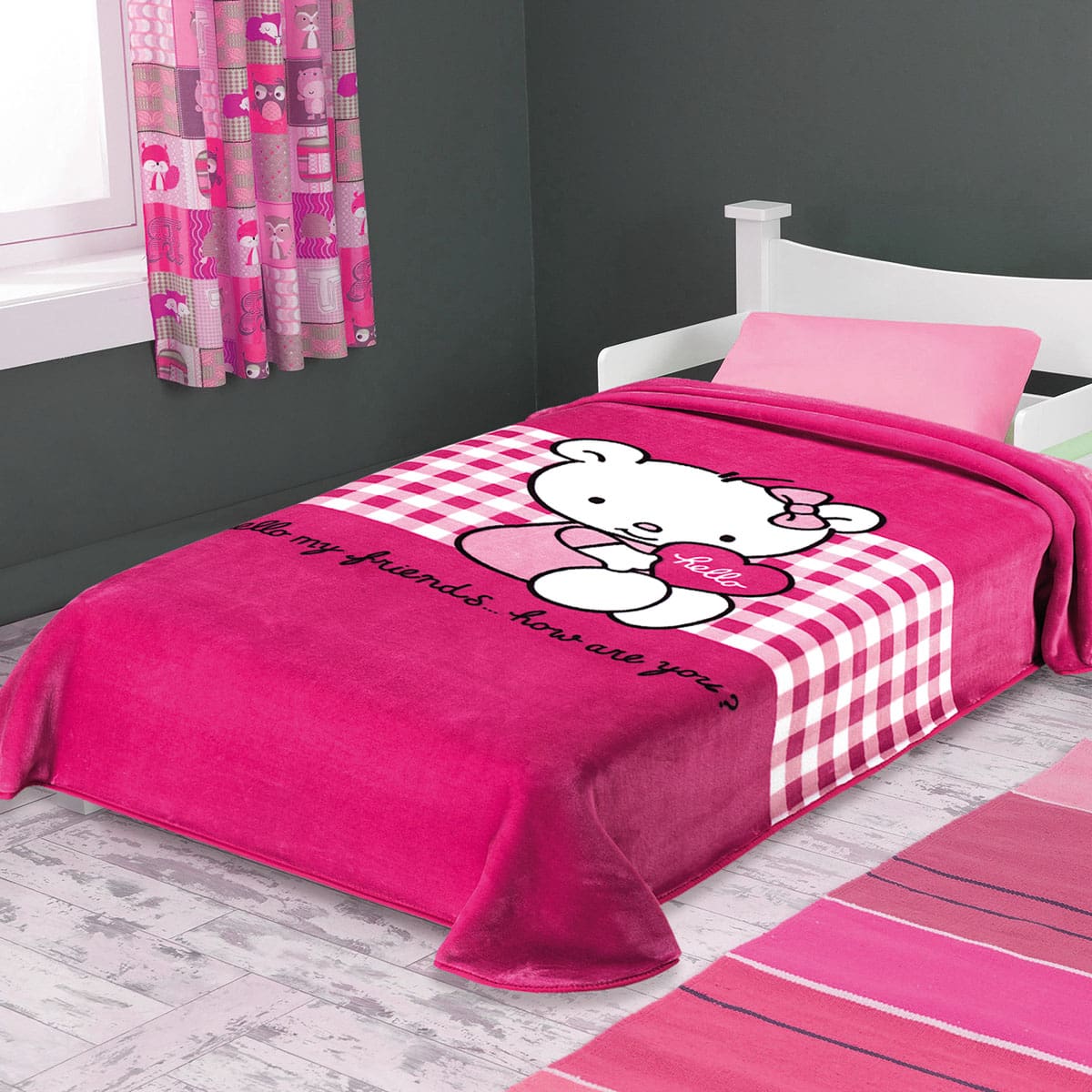 ΚΟΥΒΕΡΤΑ ΙΣΠΑΝΙΑΣ ΜΟΝΗ 160X220 BELPLA STER 272  FUCHSIA