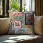 Beauty Home Μαξιλαροθήκη Folklore Jeans Patch   45 x 45 cm - Image 2